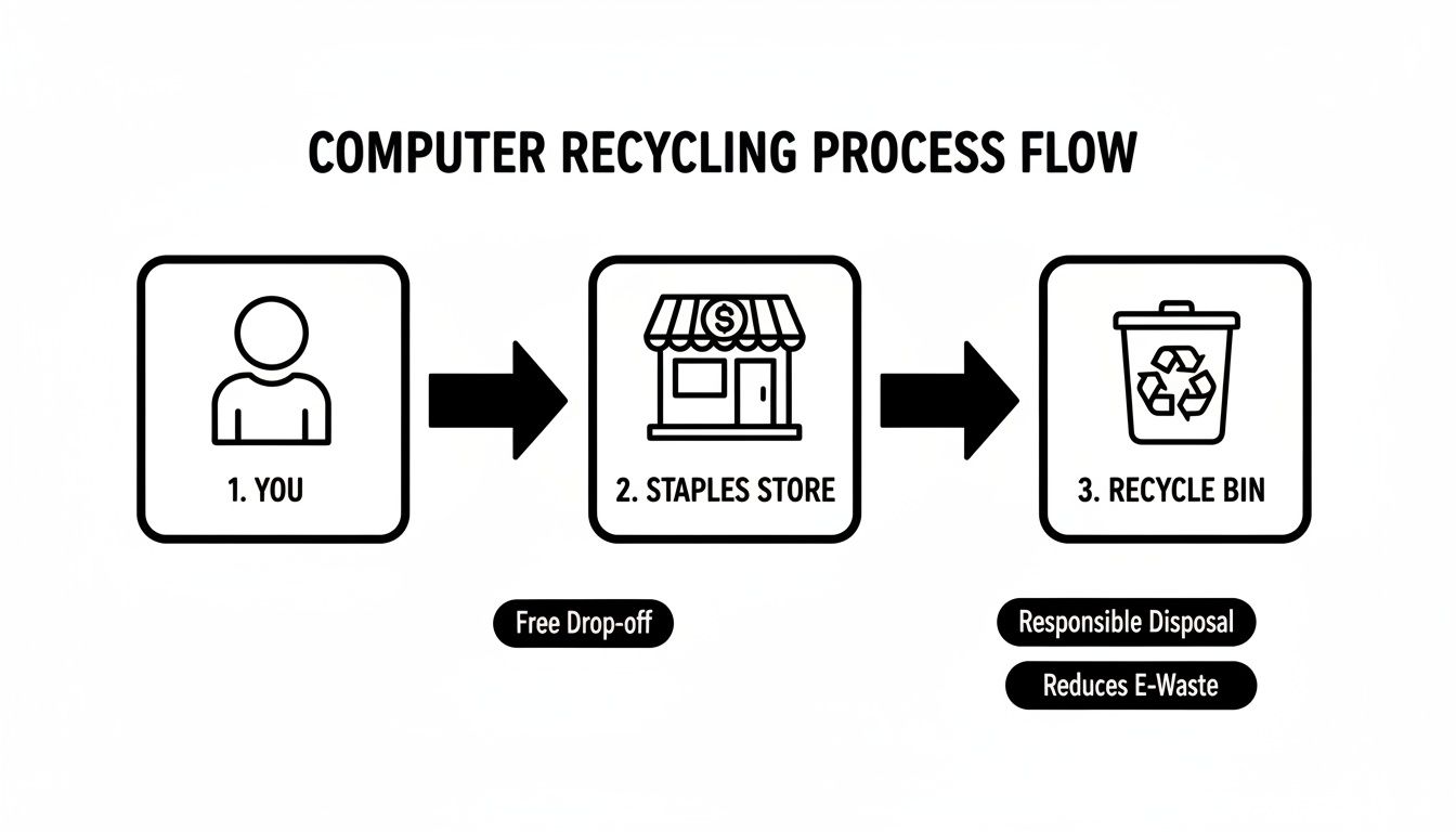 Recycle Computers Staples vs. Secure Atlanta E-Waste Disposal, 404-666-4633