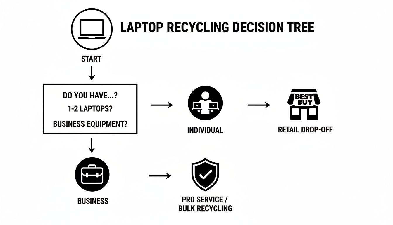 Recycle Laptops Best Buy vs. Pro Services: Your 2026 Guide, 404-666-4633