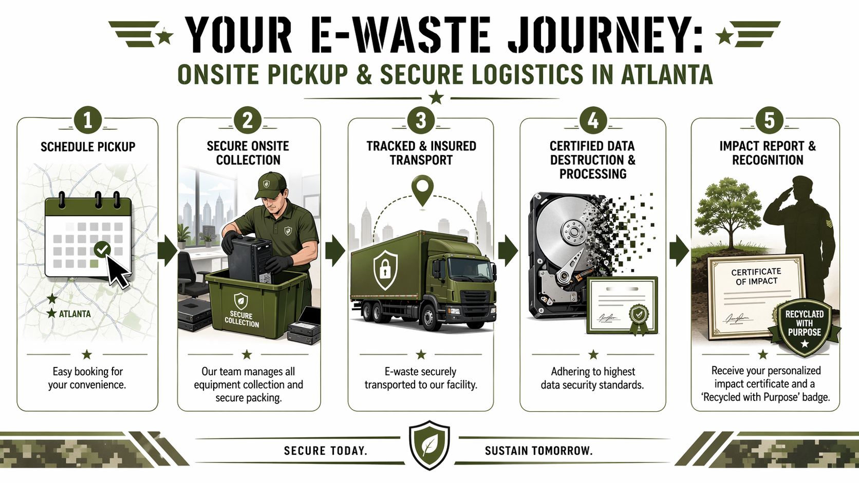 Certified Atlanta Office Electronics Recycling Services, 404-666-4633