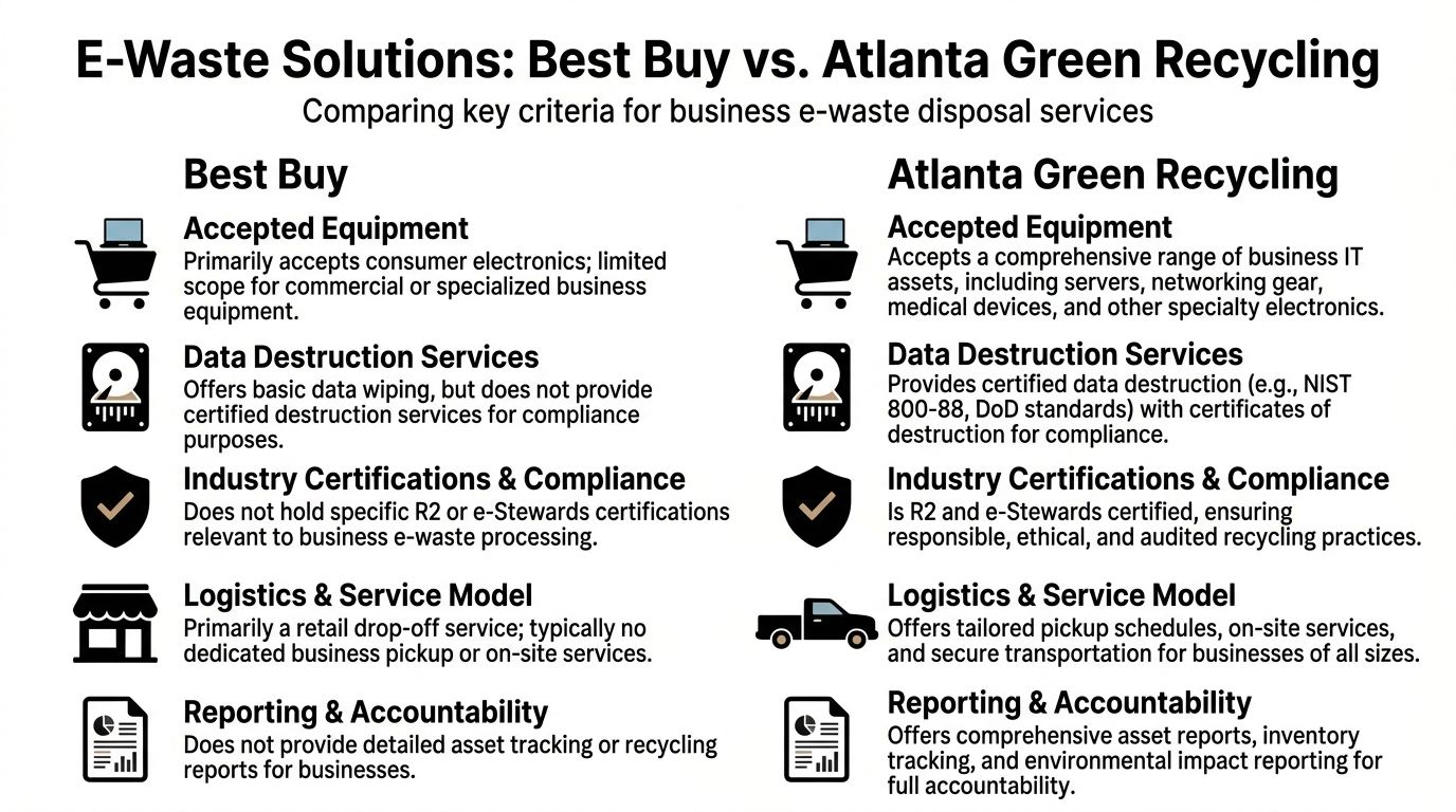 Electronics Recycling Best Buy: Business E-Waste in 2026, 404-666-4633