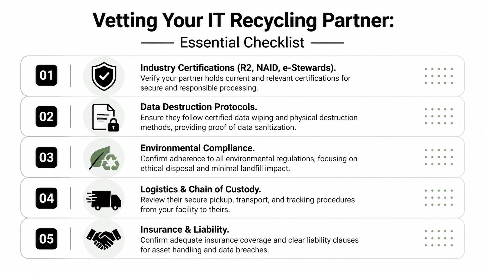 Professional IT Equipment Recycling Atlanta GA, 404-666-4633